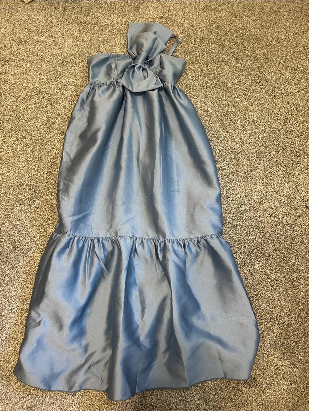 Petal & Pup Light Blue Satin Bow-Accent Formal Dress
